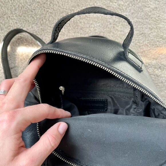 Brandy Melville Black Mini Leather Backpack - Picture 11 of 14